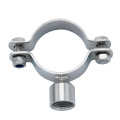 Santhai Brand Stainless Steel Food Grade Sanitary Heavy Duty Round Pipe Holder With Thread